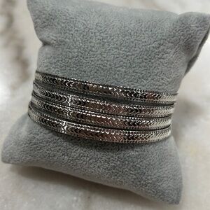 Stacking Hammered Bangle Bracelets